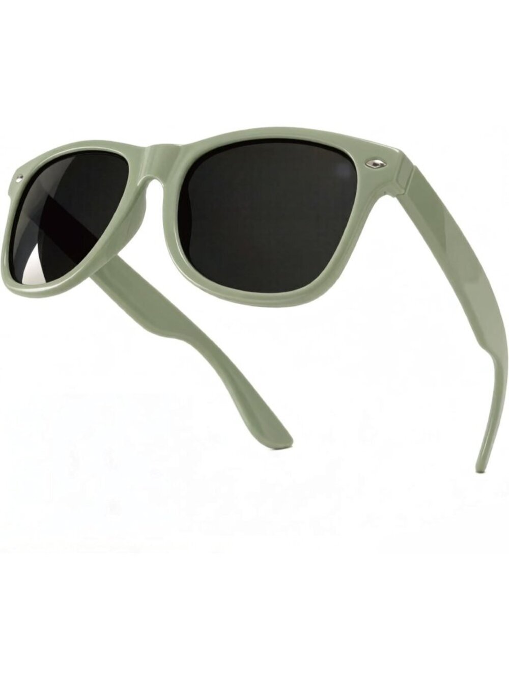 Women's Green Trendy Rectangle Sun Glasses Classic Designer Shade UV Protection